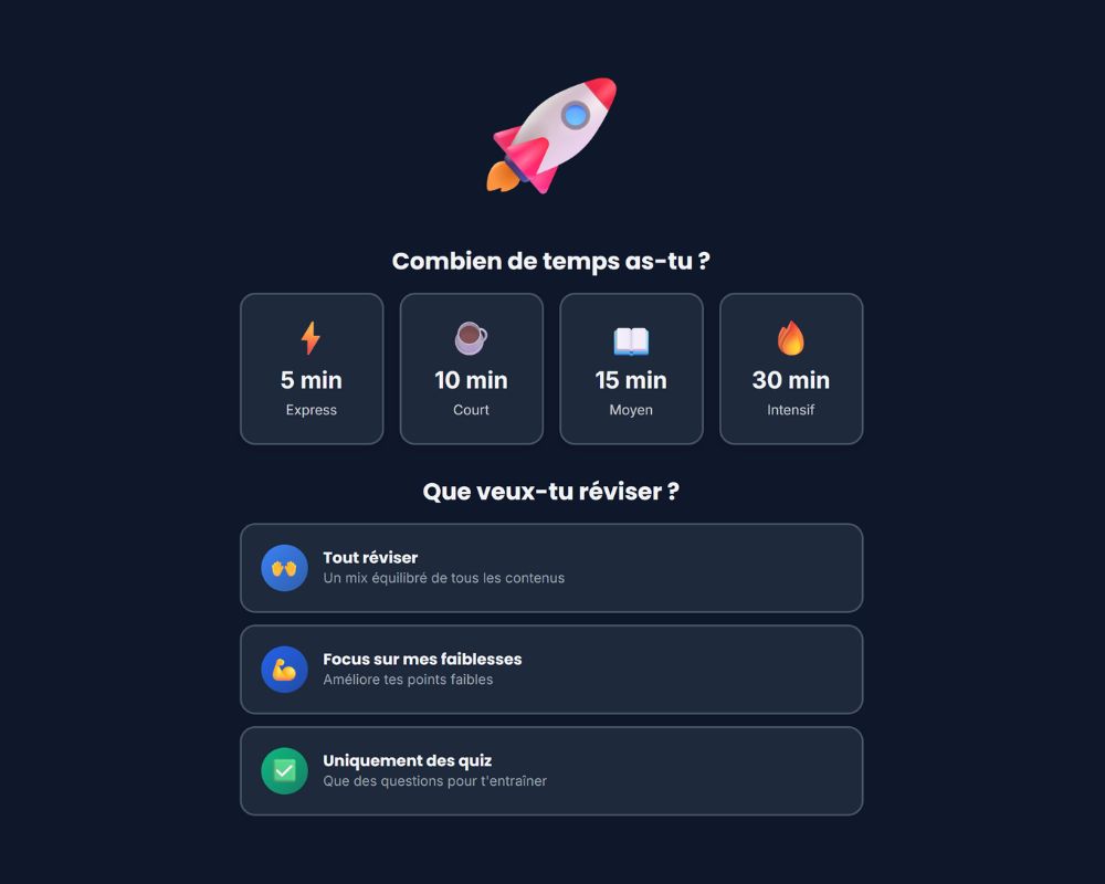 Interface de formation Prépa Concours