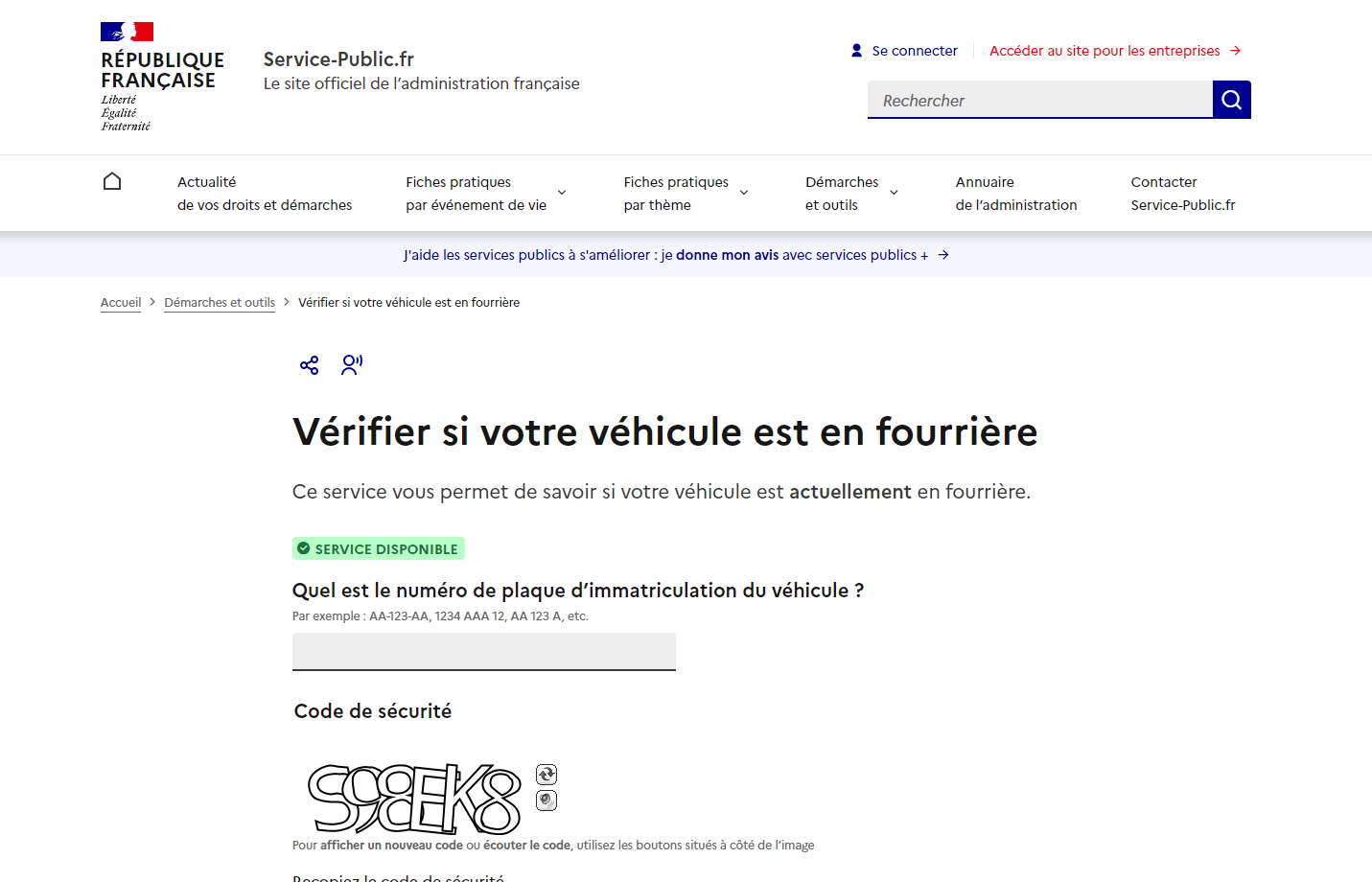 Fourrières : nouveau service en ligne pour rechercher son véhicule