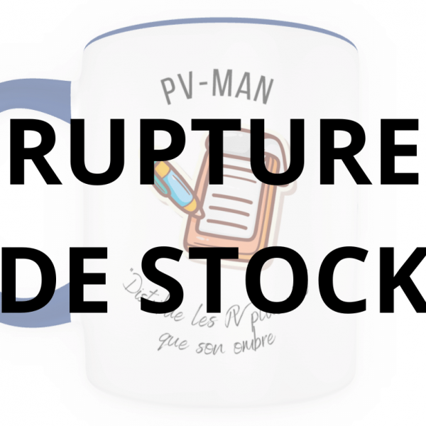 Rupture de stock mug pv man